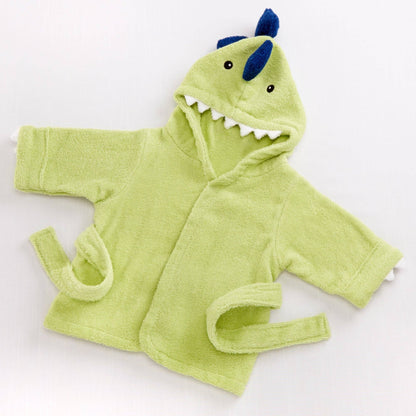 Dinosaur Hooded Baby Robe - (Personalization available) - Tiny Tots Boutique