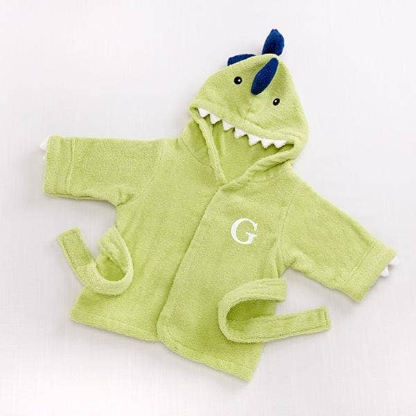 Dinosaur Hooded Baby Robe - (Personalization available) - Tiny Tots Boutique