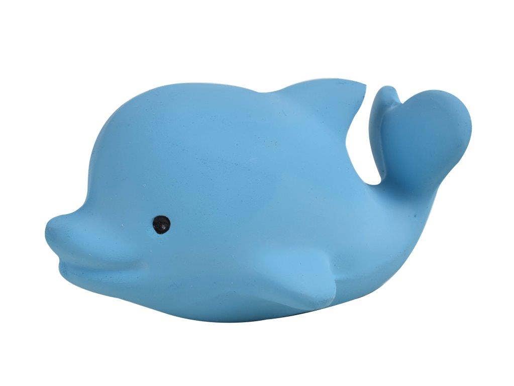 Dolphin Natural Organic Rubber Teether, Rattle & Bath Toy - Tiny Tots Boutique