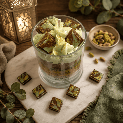 Dubai Chocolate Candle. 13 oz. Large Soy Dessert Candle - Tiny Tots Boutique