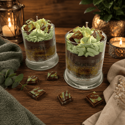 Dubai Chocolate Candle. 13 oz. Large Soy Dessert Candle - Tiny Tots Boutique