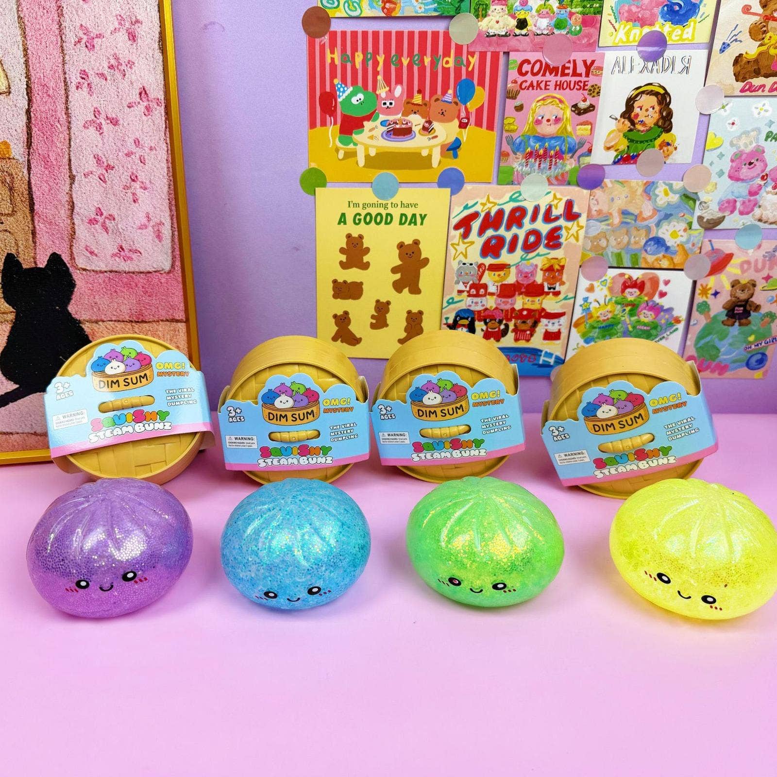 Dumpling Squishy  – Viral Mystery Dumplings Glitter Edition - Tiny Tots Boutique