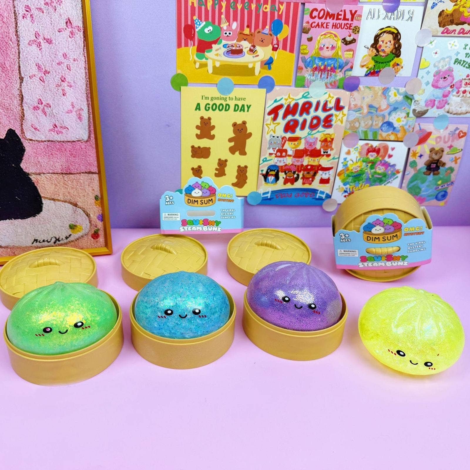 Dumpling Squishy  – Viral Mystery Dumplings Glitter Edition - Tiny Tots Boutique