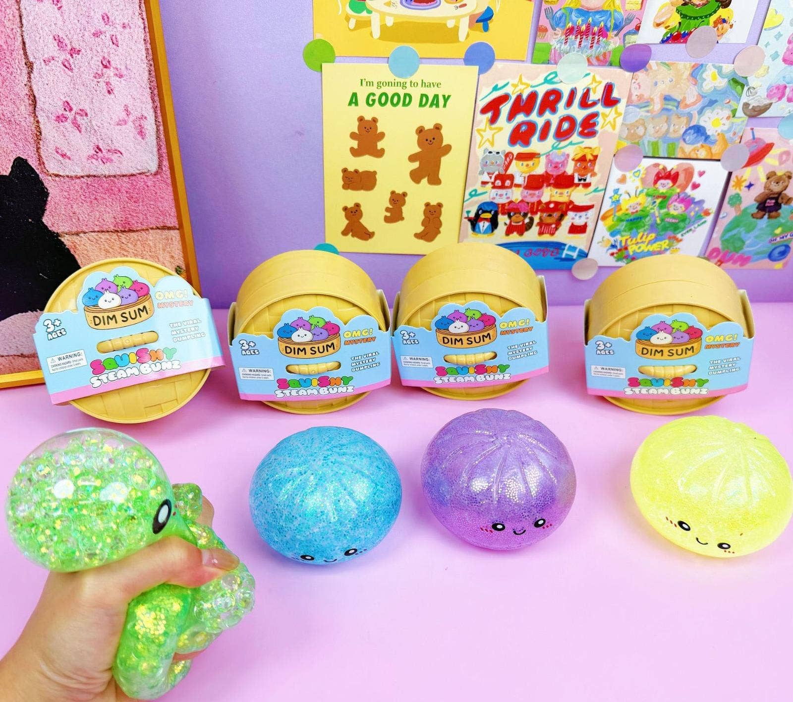 Dumpling Squishy  – Viral Mystery Dumplings Glitter Edition - Tiny Tots Boutique