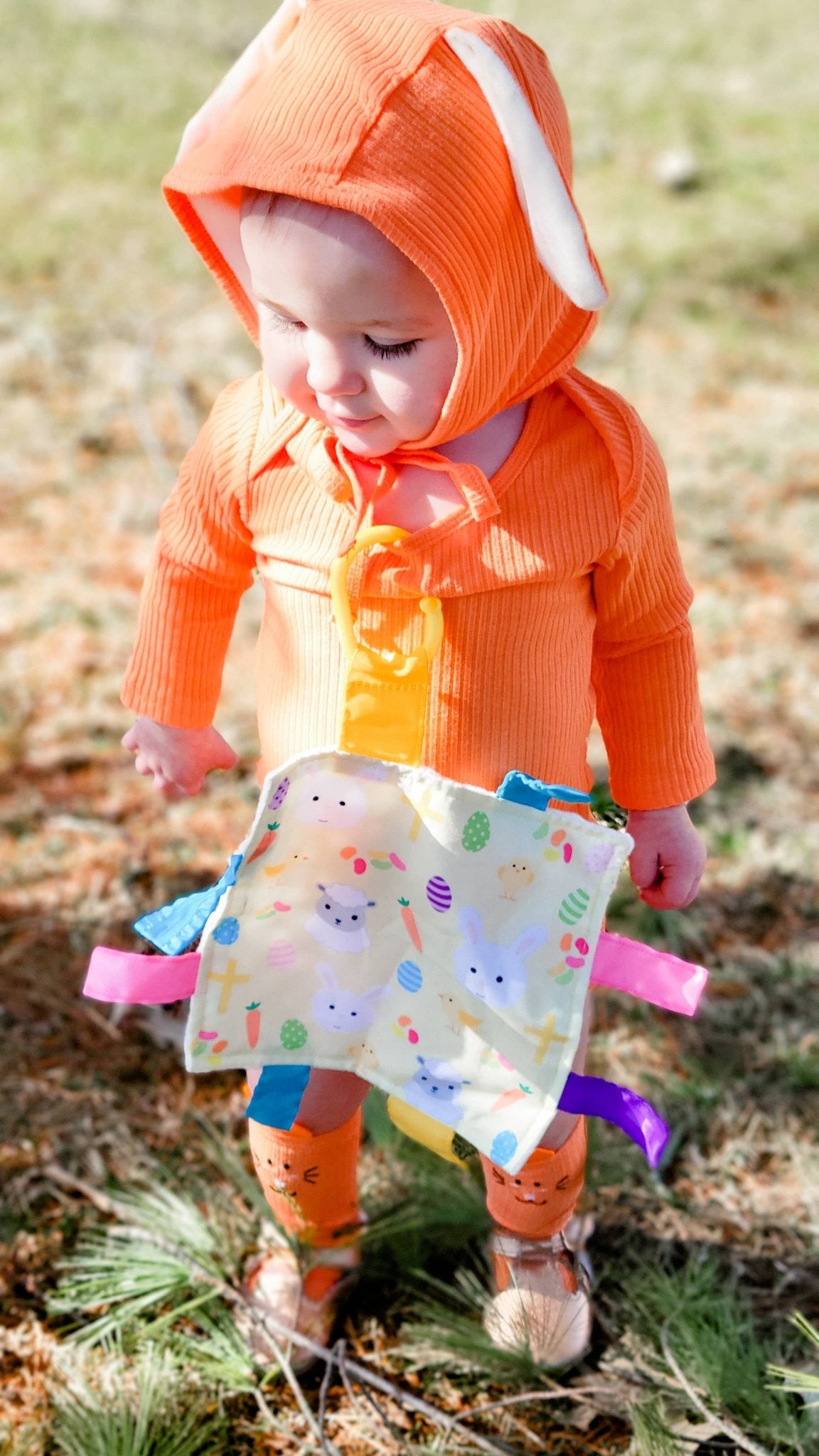 Easter Basket Crinkle Baby Lovey Toy For Gifts - Tiny Tots Boutique