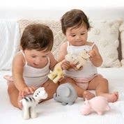 Elephant Natural Organic Rubber Teether, Rattle & Bath Toy - Tiny Tots Boutique