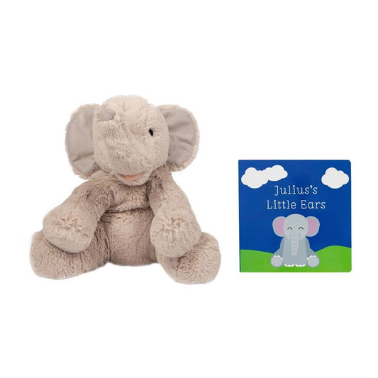 Elephant Stuffed Animal Toy and Board Book Gift Set - Tiny Tots Boutique