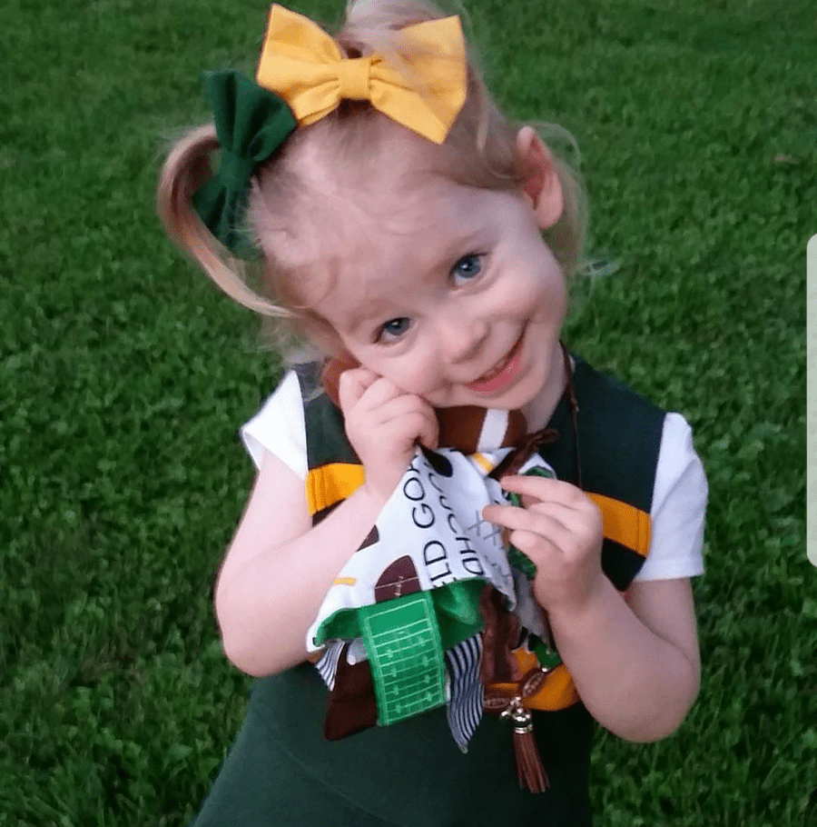 Football Baby Learning Lovey Tag Stroller Toy 10" x 10" - Tiny Tots Boutique