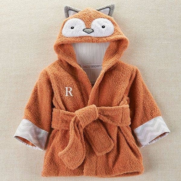 Fox Hooded Baby Robe - (Personalization available) - Tiny Tots Boutique