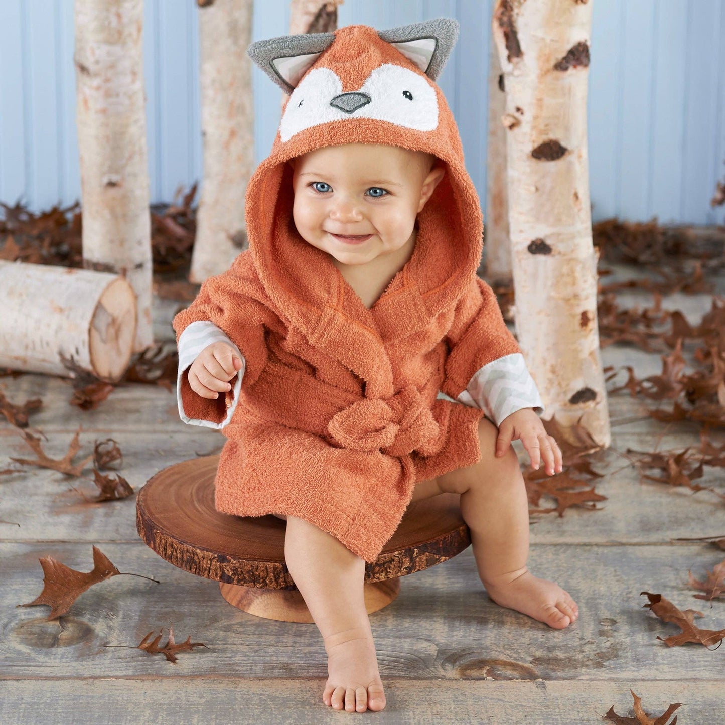 Fox Hooded Baby Robe - (Personalization available) - Tiny Tots Boutique