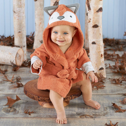 Fox Hooded Baby Robe - (Personalization available) - Tiny Tots Boutique