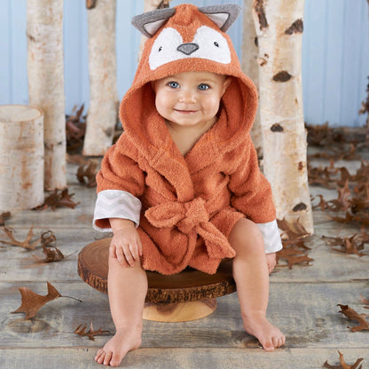 Fox Hooded Baby Robe - (Personalization available) - Tiny Tots Boutique