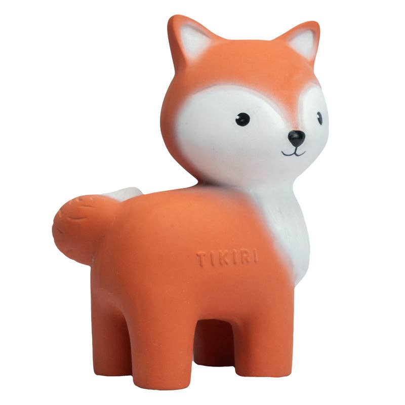 Fox Natural Rubber Teether, Rattle & Bath Toy - Tiny Tots Boutique