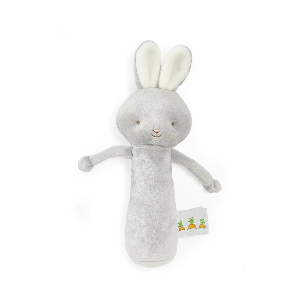 Friendly Chime Gray Bunny Rattle - Tiny Tots Boutique