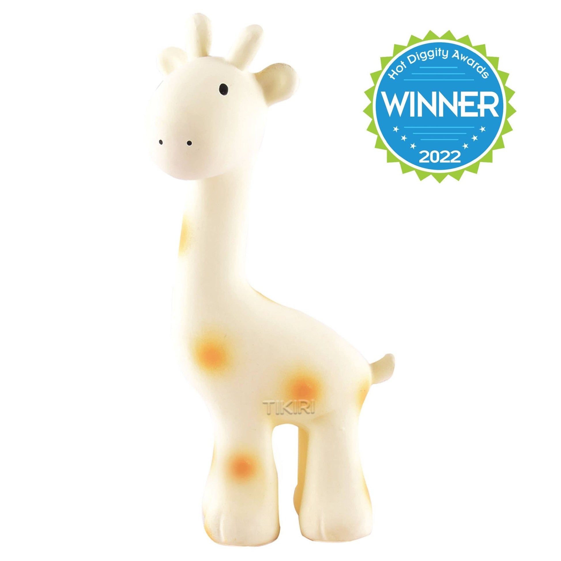 Giraffe Natural Organic Rubber Teether, Rattle & Bath Toy - Tiny Tots Boutique