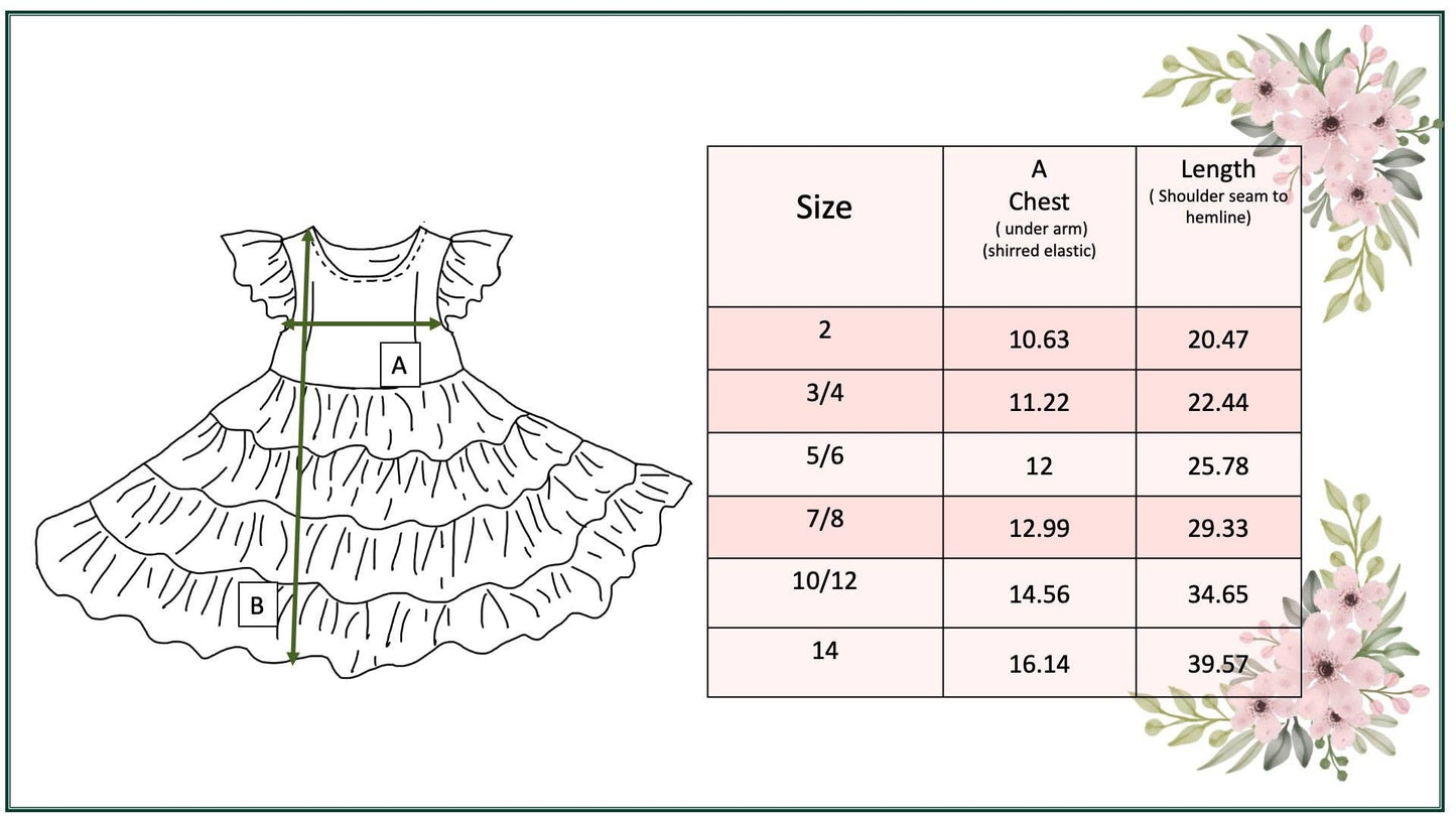 Girls Ava Periwinkle & Blue Ruffle Tiered Easter Dress - Tiny Tots Boutique