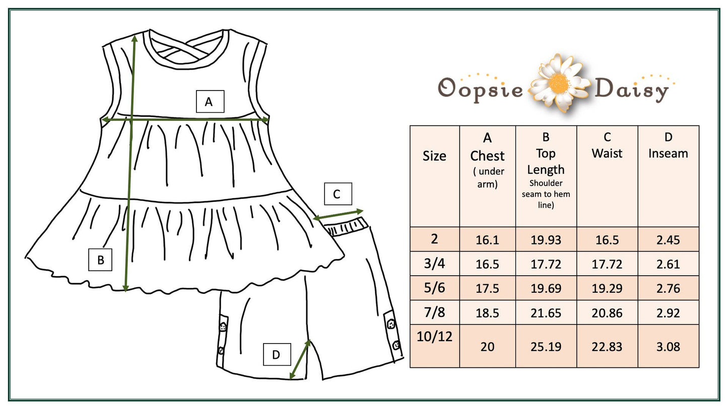 Girls Blue Mermaid Tiered Crossback Top & Spring Short Set - Tiny Tots Boutique