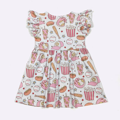 Girly Game Girls Dress - Tiny Tots Boutique