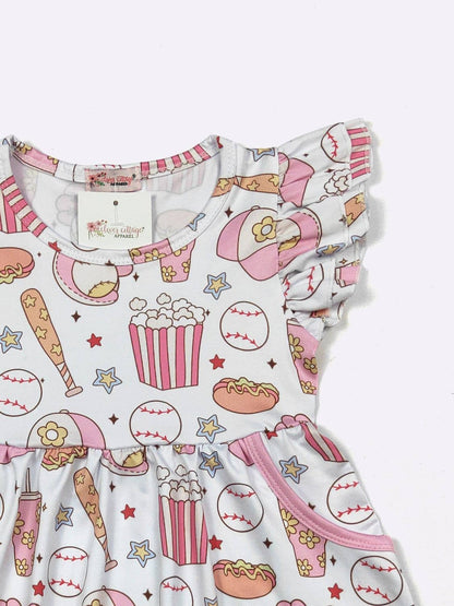 Girly Game Girls Dress - Tiny Tots Boutique