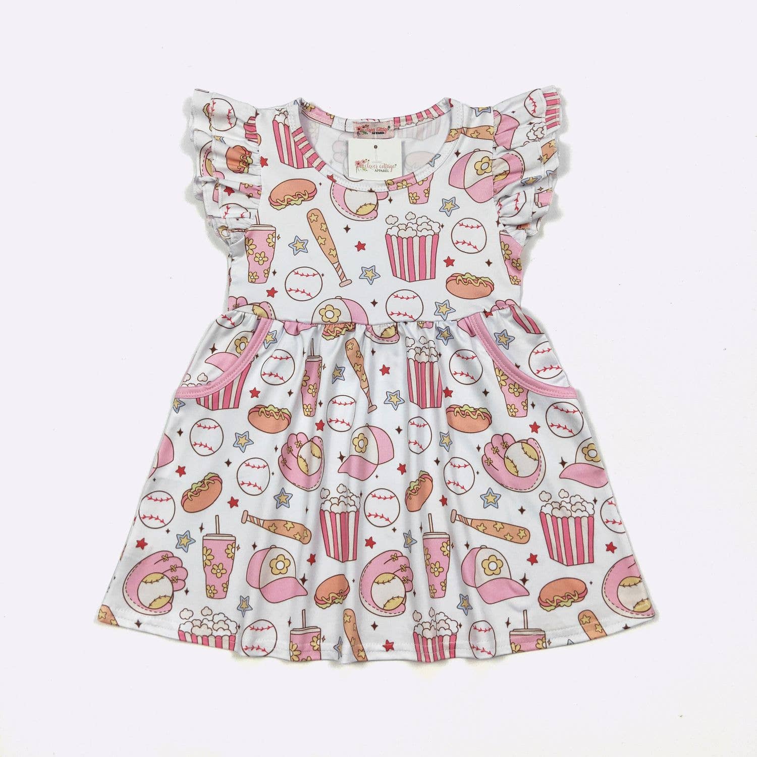 Girly Game Girls Dress - Tiny Tots Boutique