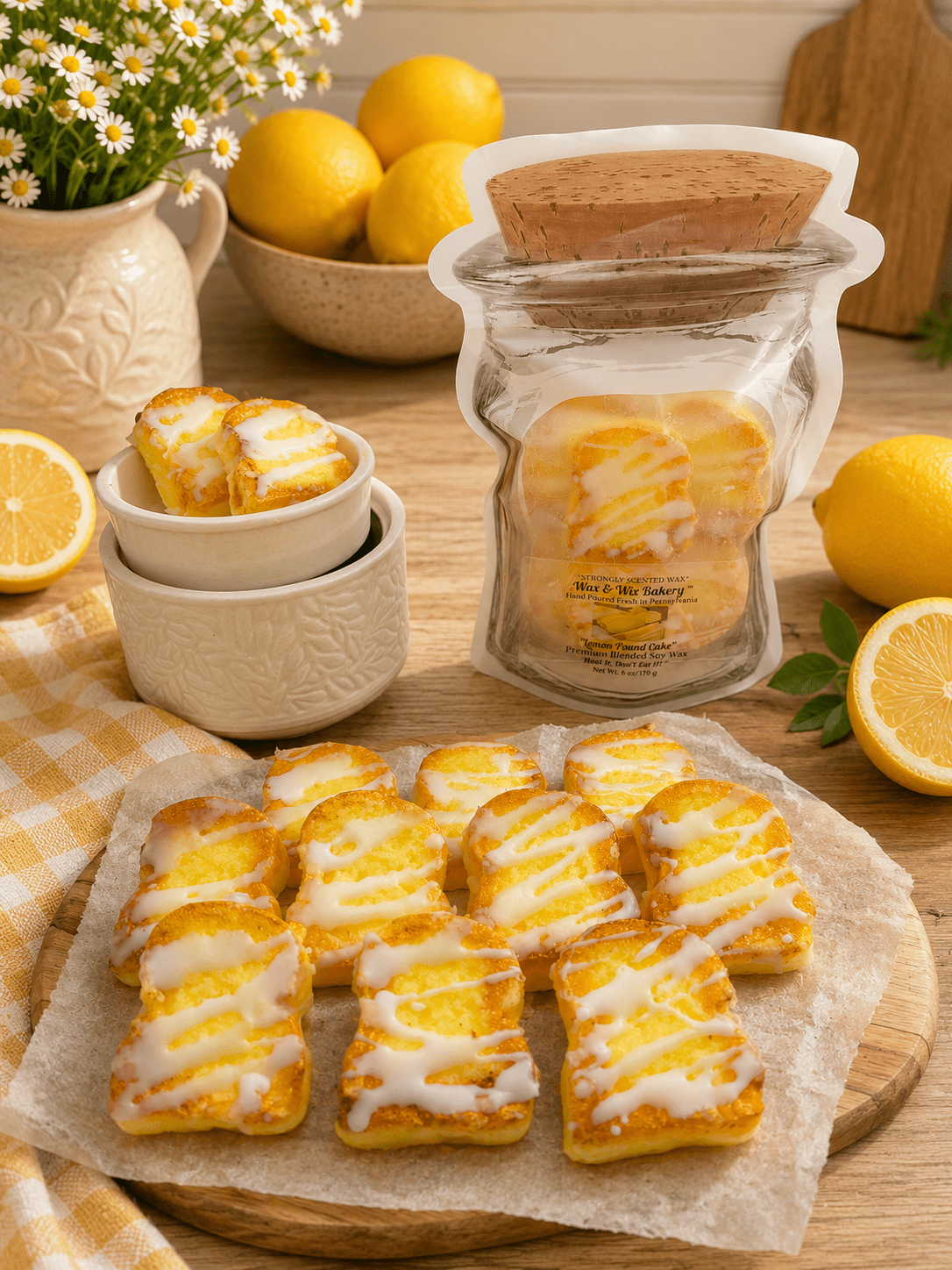 Glazed Lemon Pound Cake Wax Melts. 6 oz. Bread Wax Melts/Soy - Tiny Tots Boutique