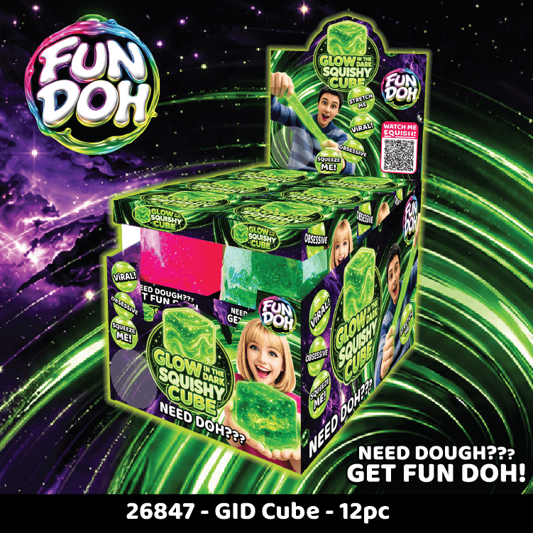 Glow in the Dark Squishy Sparkle Cube - Tiny Tots Boutique