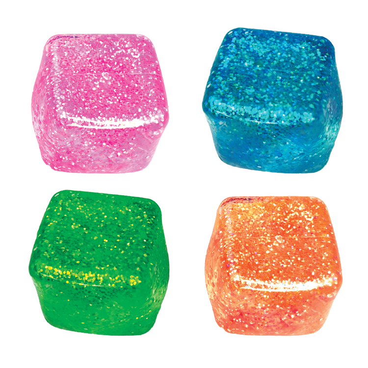 Glow in the Dark Squishy Sparkle Cube - Tiny Tots Boutique