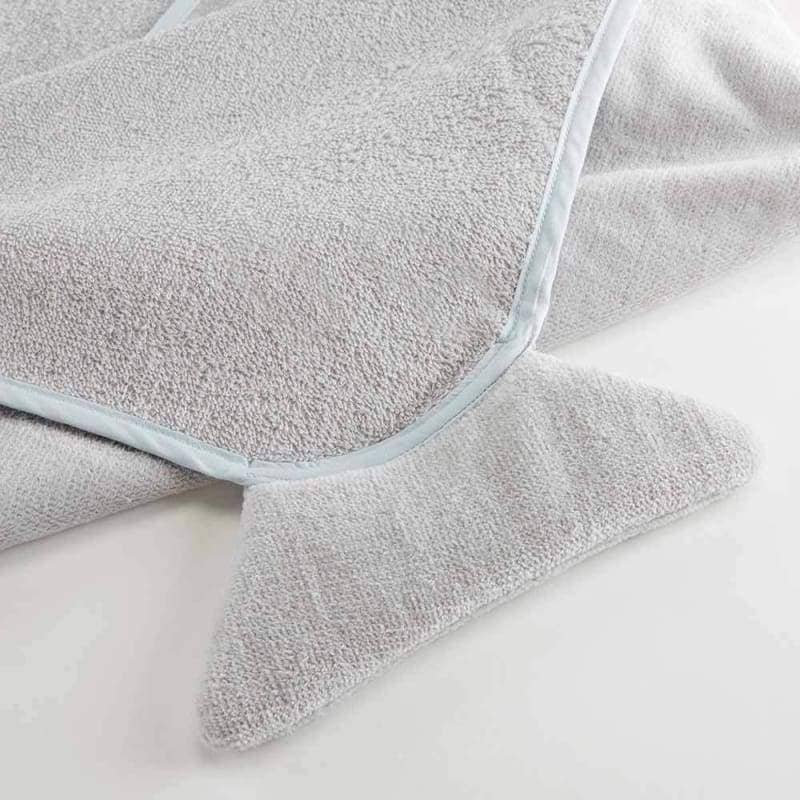 Gray Shark Hooded Baby Towel - (Personalization available) - Tiny Tots Boutique