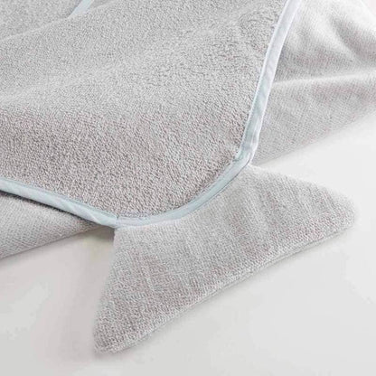 Gray Shark Hooded Baby Towel - (Personalization available) - Tiny Tots Boutique