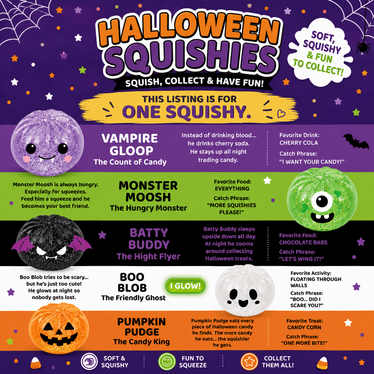Halloween Dumpling Squishy Toy - Tiny Tots Boutique