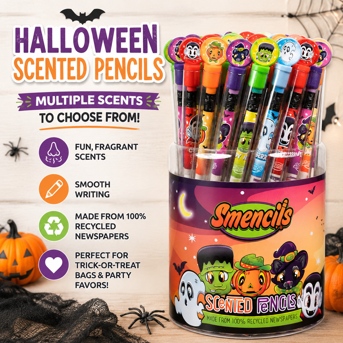 Halloween Smencils - Scented Pencils - Tiny Tots Boutique