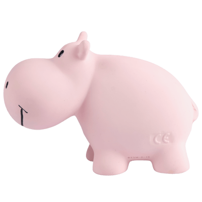 Hippo Natural Organic Rubber Teether, Rattle & Bath Toy - Tiny Tots Boutique