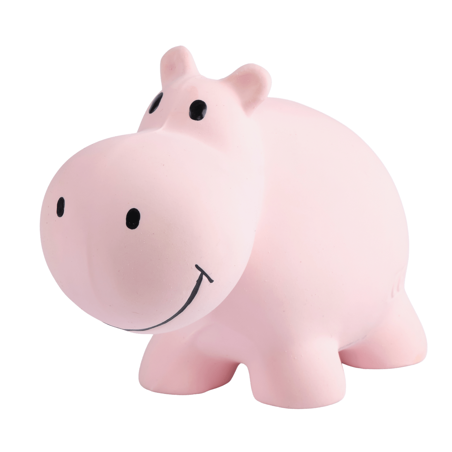 Hippo Natural Organic Rubber Teether, Rattle & Bath Toy - Tiny Tots Boutique