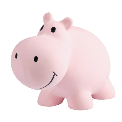 Hippo Natural Organic Rubber Teether, Rattle & Bath Toy - Tiny Tots Boutique