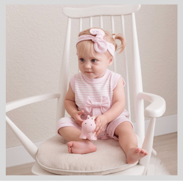 Hippo Natural Organic Rubber Teether, Rattle & Bath Toy - Tiny Tots Boutique