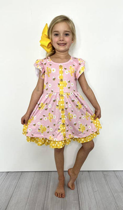 Honeycomb Girls Dress - Tiny Tots Boutique