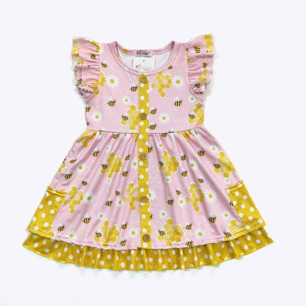 Honeycomb Girls Dress - Tiny Tots Boutique