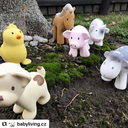 Horse Natural Organic Rubber Teether, Rattle & Bath Toy - Tiny Tots Boutique