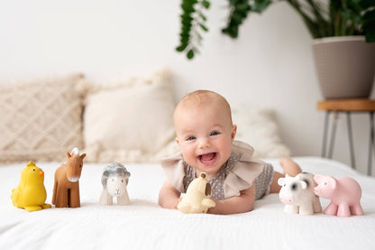 Horse Natural Organic Rubber Teether, Rattle & Bath Toy - Tiny Tots Boutique