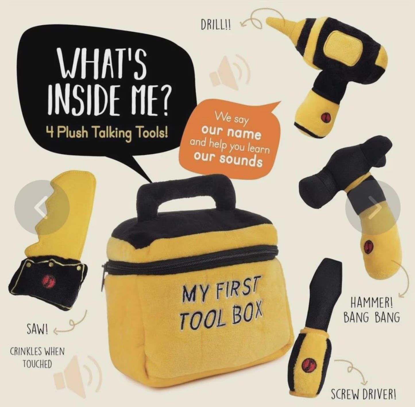 Personalized Plush Toolbox