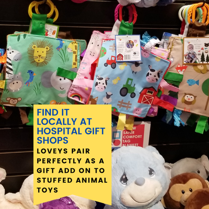 Jungle Zoo Crinkle Tag Square 8x8 Baby Teach @ Home Toy - Tiny Tots Boutique