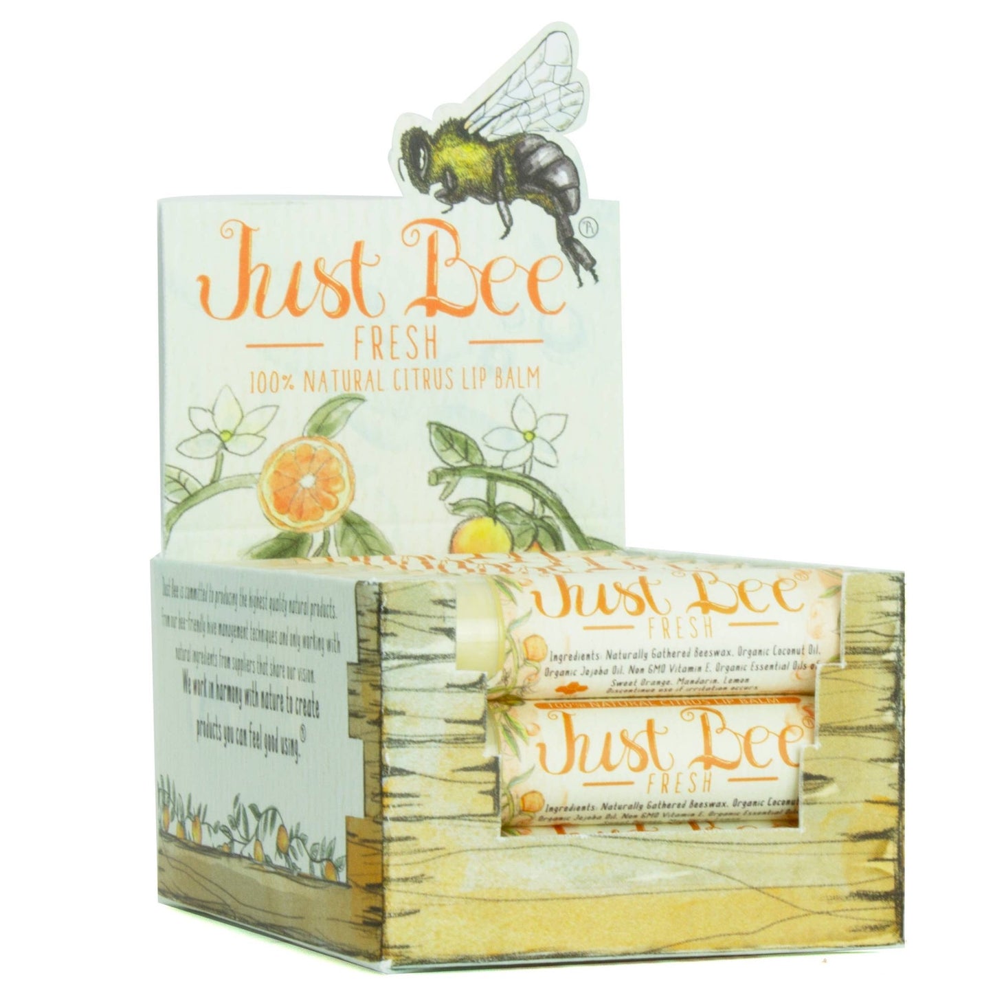 Just Bee Fresh Lip Balm - Citrus - Tiny Tots Boutique