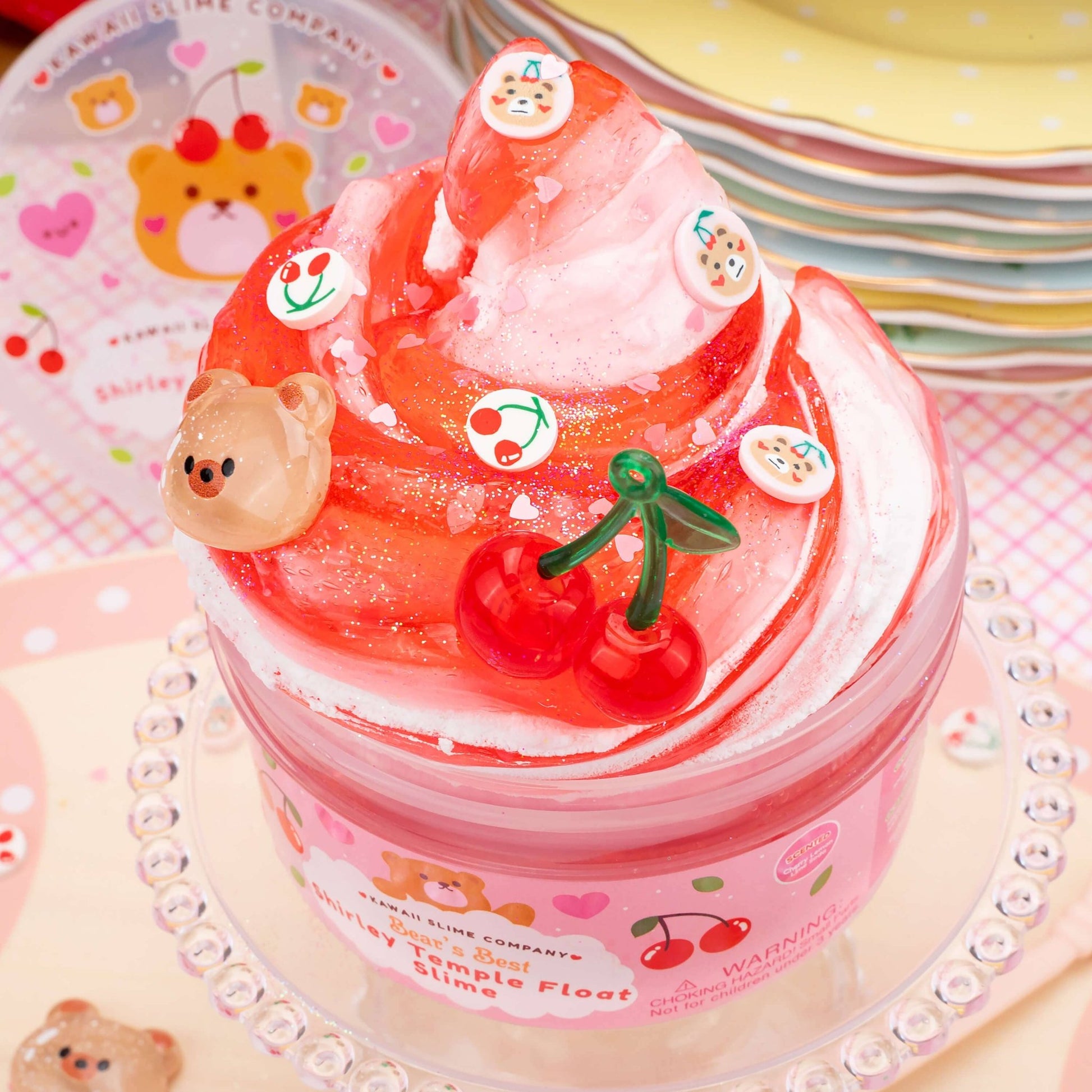 Kawaii Slime Bears Best Shirley Temple Signature Dome™ Slime - Tiny Tots Boutique