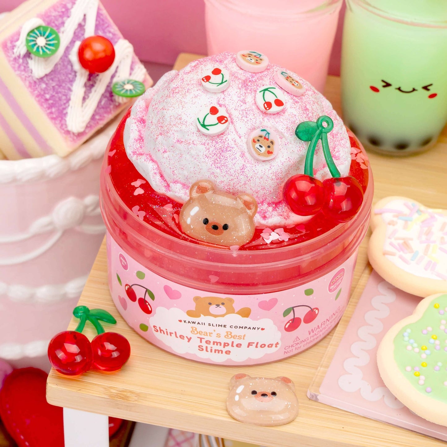 Kawaii Slime Bears Best Shirley Temple Signature Dome™ Slime - Tiny Tots Boutique