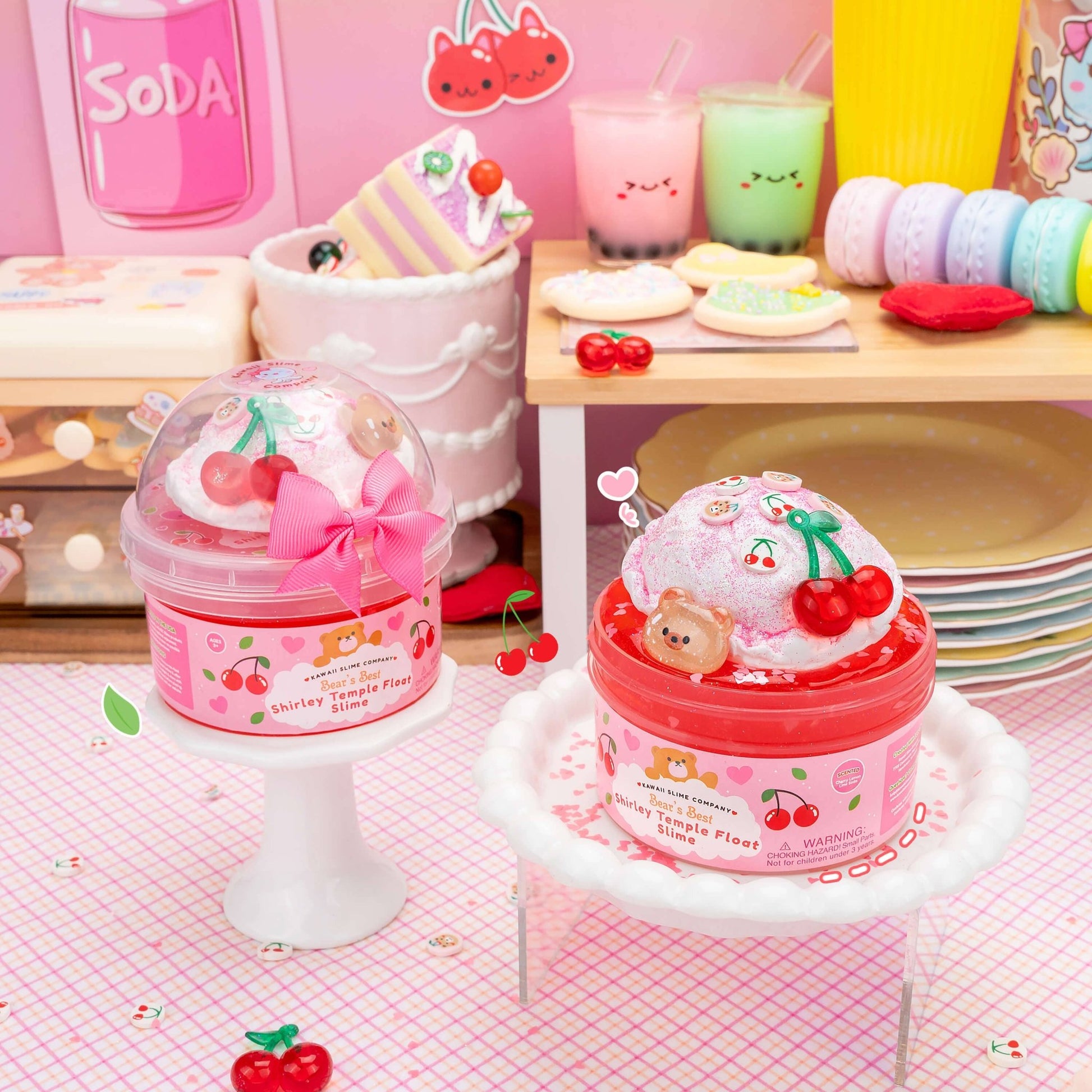 Kawaii Slime Bears Best Shirley Temple Signature Dome™ Slime - Tiny Tots Boutique