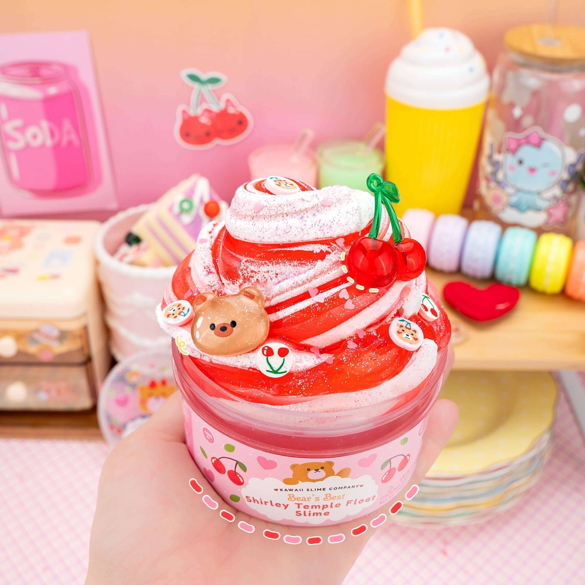 Kawaii Slime Bears Best Shirley Temple Signature Dome™ Slime - Tiny Tots Boutique
