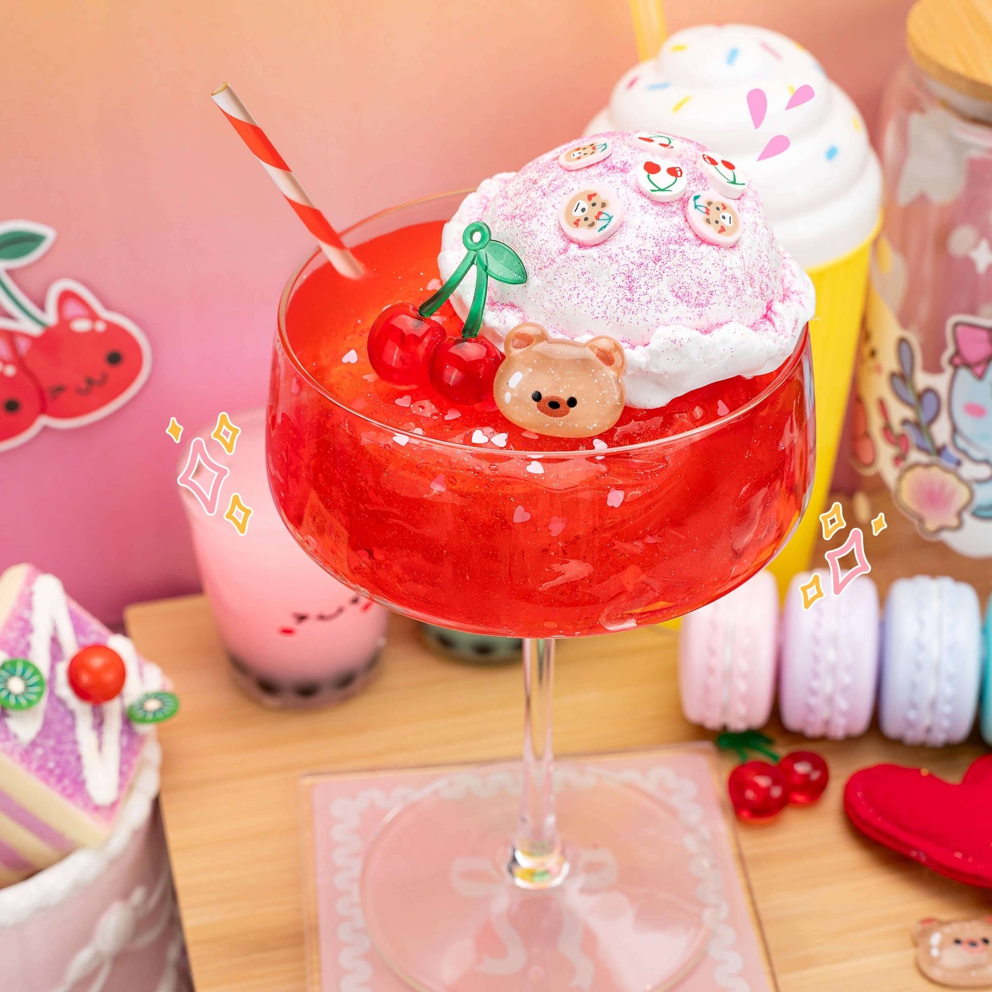 Kawaii Slime Bears Best Shirley Temple Signature Dome™ Slime - Tiny Tots Boutique