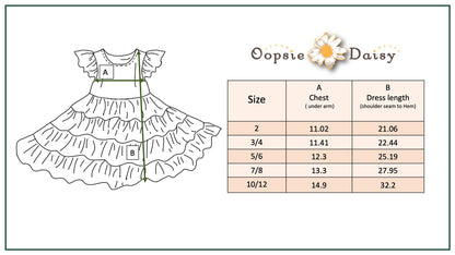 Kids Blue & Pink Mixed Floral Print Tiered Easter Dress - Tiny Tots Boutique