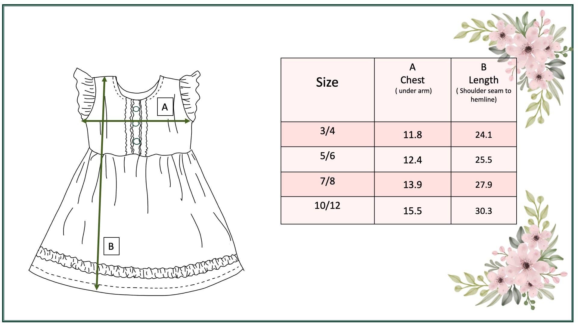 Kids Periwinkle Dainty Flower Button Ruffle Spring Dress - Tiny Tots Boutique