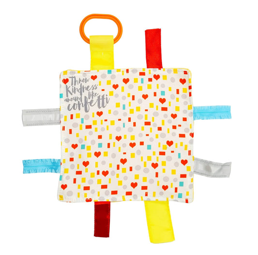 Kindness Confetti Lovey Crinkle Tag Square - Tiny Tots Boutique